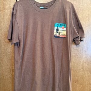 Unlisted Brown Short Sleeve Tee with Lake Havasu Pocket Graphic